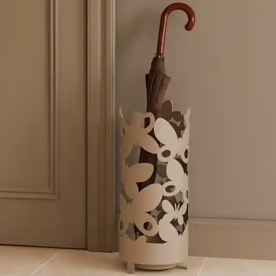 Portaombrelli farfalle moderno metallo beige Novità