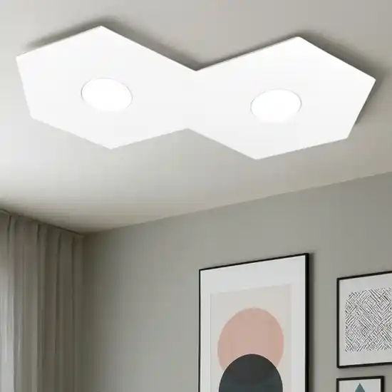 Affare Hexagon top light plafoniera bianco design moderna esagoni