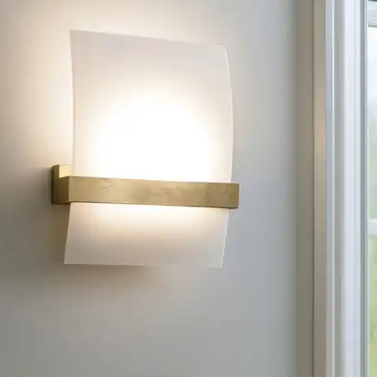 Consegna Rapida Applique legno foglia oro wood top light