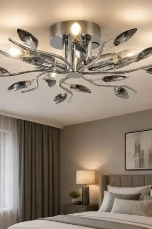 Affralux crystallivs plafoniera per camera da letto cristalli fume cromo Quantità Limitata