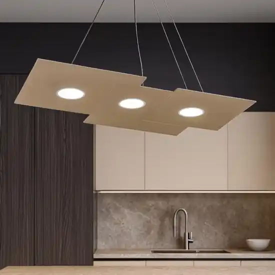 Economico Lampadario per cucina moderna sabbia toplight plate 3 luci