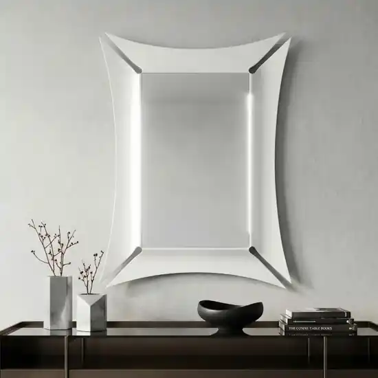 Economico Specchio da parete per ingresso design bianco 70x100