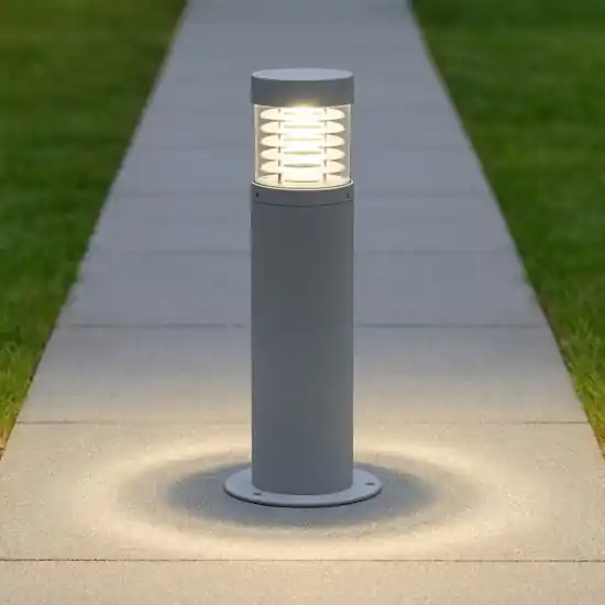 Lampioncino da esterno giardino cilindro grigio moderno Compra Online