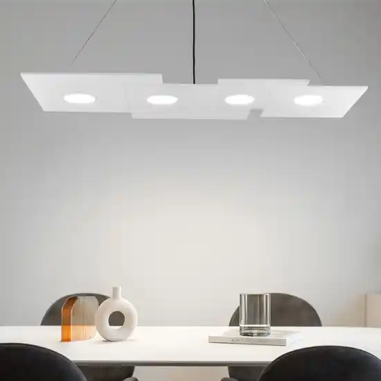 Acquista Ora Lampadario per soggiorno bianco top light 4 luci