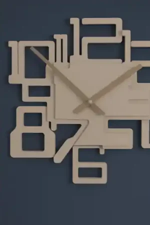 Acquista Ora Orologio moderno da parete legno colore sabbia
