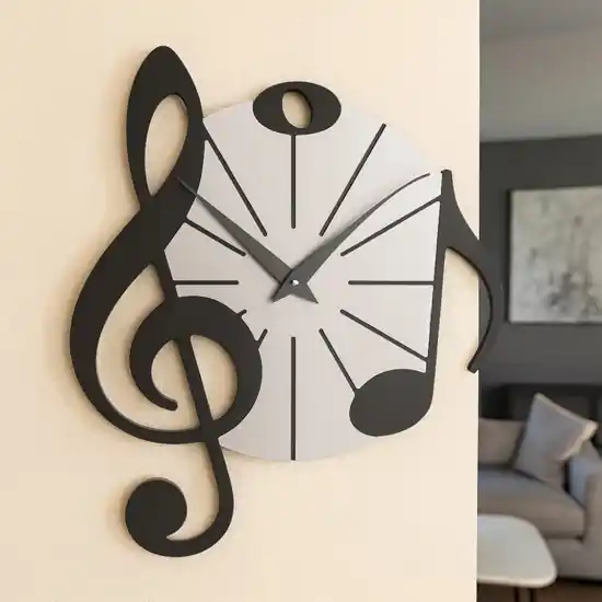 Prezzo Ridotto Orologio musicale da parete moderno nero grigio