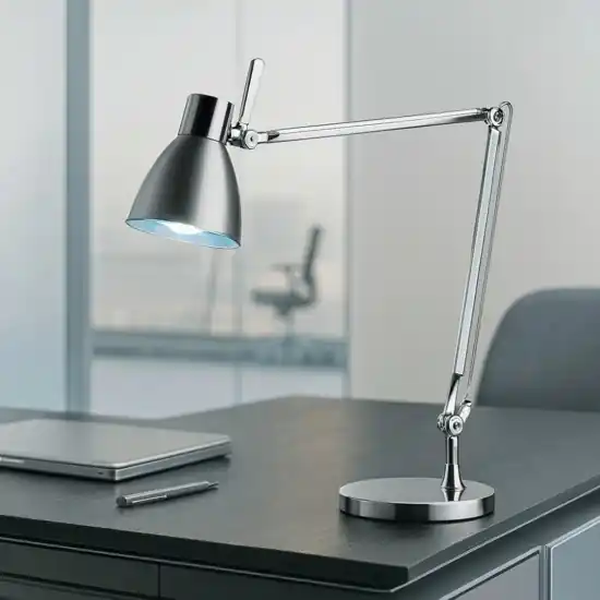 Lampada da scrivania braccio orientabile grigio moderna Occasione Imperdibile
