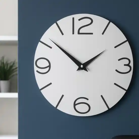 Miglior Prezzo Orologio da parete rotondo bianco design moderno