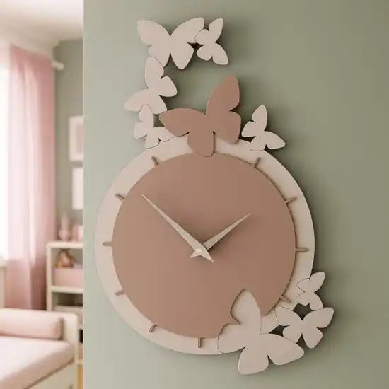 Orologio da parete legno colore rosa nuvola Ultime Pezzi