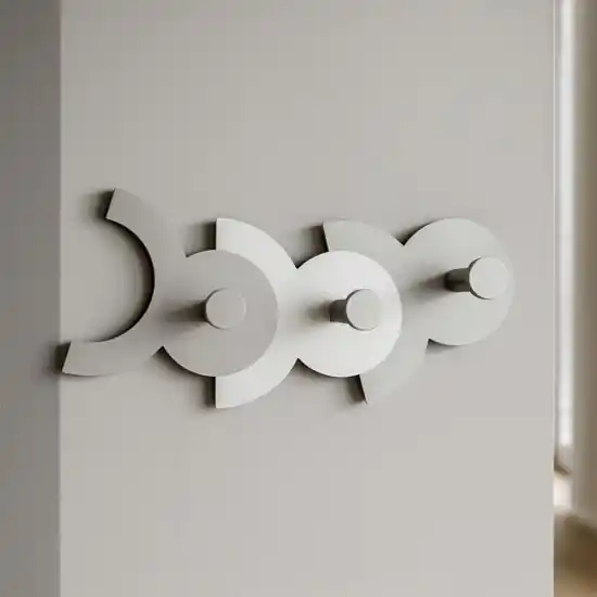 Diennea appendiabiti moderno bianco e grigio Super Prezzo