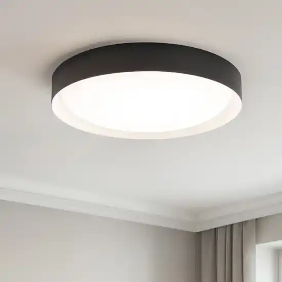 Non Perdere Plafoniera led 12w crew-2 3000k nero bianco linea light