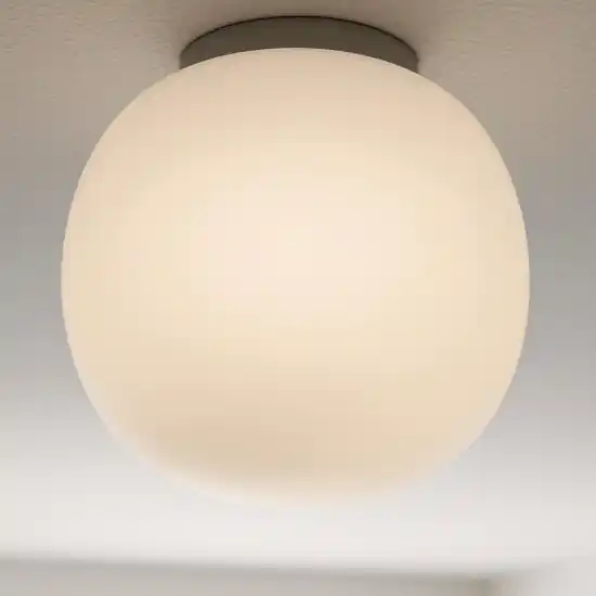 Plafoniera 19cm moderna boccia vetro boccia sfera bianca e cromo lucido per cucina Ultima Occasione