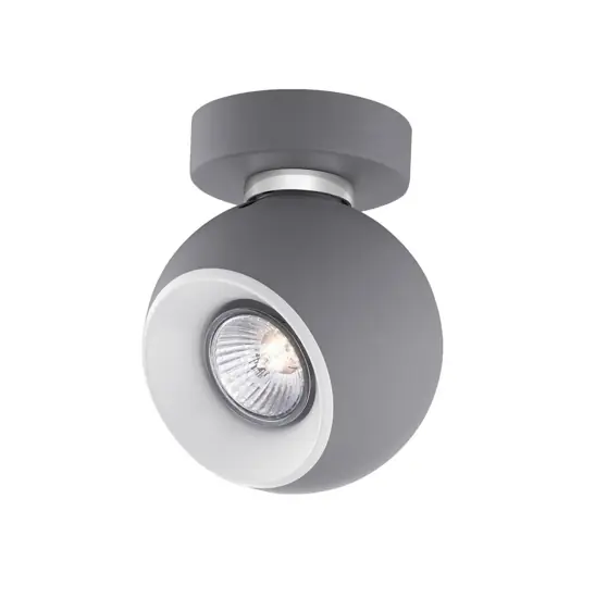 Promozione Faretto led orientabile da soffitto sfera grigio gu10 fp