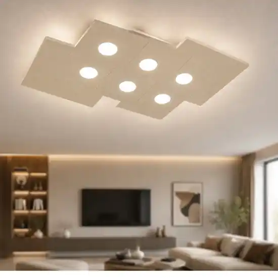 Plafoniera da cucina moderna design sabbia toplight plate Spedito Oggi