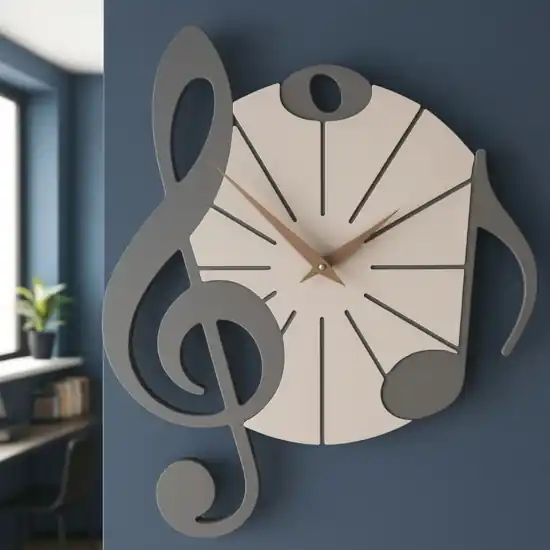 Super Prezzo Orologio moderno da parete legno colore grigio quarzo