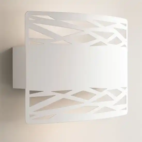 Lampada da parete moderna da parete design metallo bianco Economico