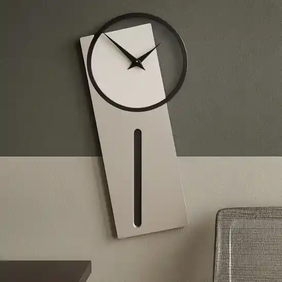 Promozione Esclusiva Orologio a pendolo moderno da parete sherlock legno colore alluminio
