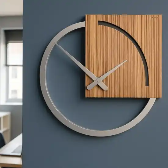 Karl orologio da parete moderno legno zingana grigio Ultimissimo Modello