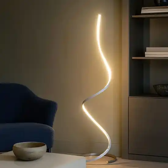 Lampada da terra led per soggiorno design moderna cromo Must-Have