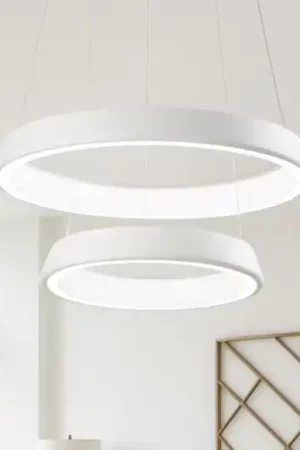 Affralux anelli diodi lampadario led 54w 3200k particolare bianco moderno Compra Adesso