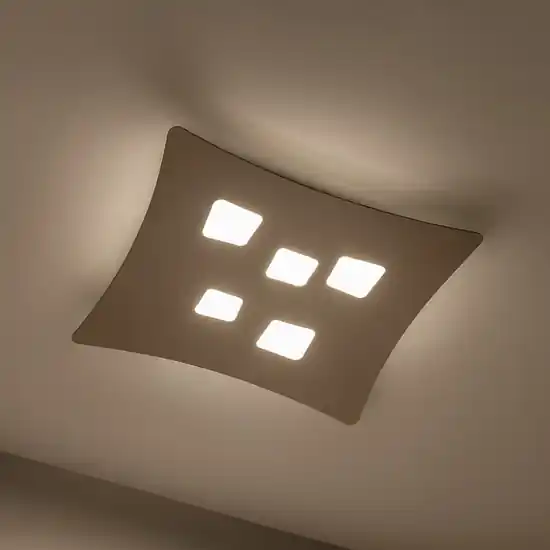 Plafoniera moderna tortora gea luce isotta Acquista Ora