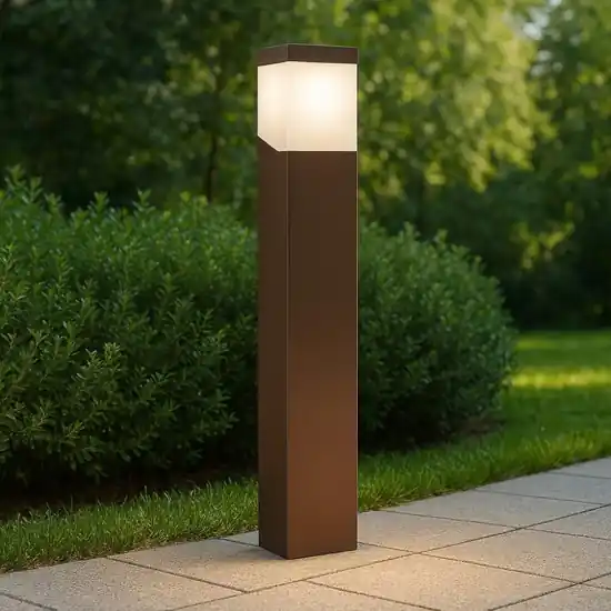Nuovo Arrivo Lampioncino da giardino moderno corten marrone gea luce sury