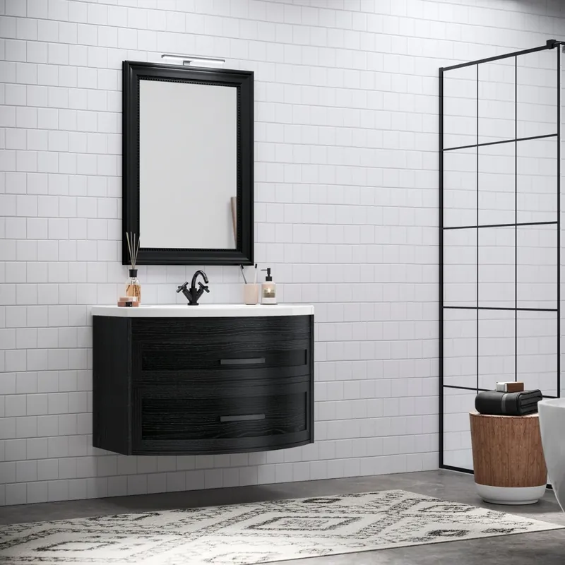 EBAN Gloria composizione bagno in finitura nera Sconto