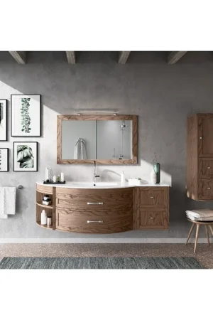 Quantità Limitata EBAN Gloria mobile bagno in legno con cassetti e vano a giorno