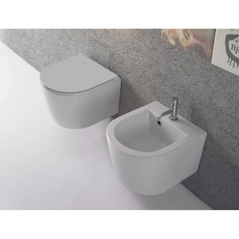 Ultimissimo Modello CERAMICA GLOBO Forty3 Vaso sospeso+ Bidet + Copriwater Soft 43 cm
