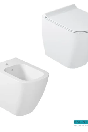 Nuovo Arrivo GALASSIA Meg11 Wc terra + Bidet + Sedile soft Bianco Opaco