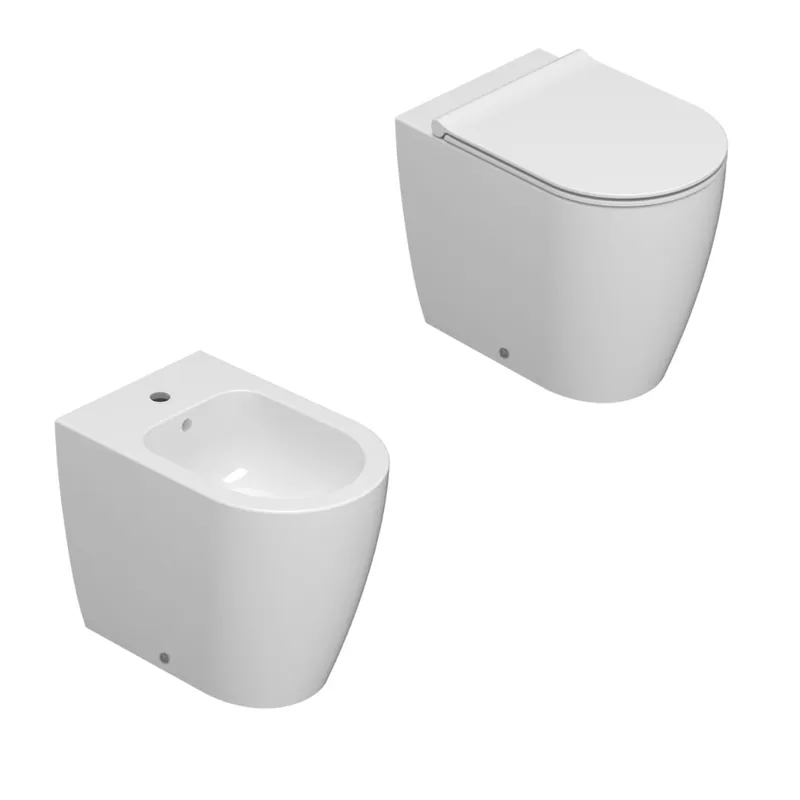 CERAMICA GLOBO Mode Vaso filo muro + Bidet + Copriwater Soft Compra Adesso