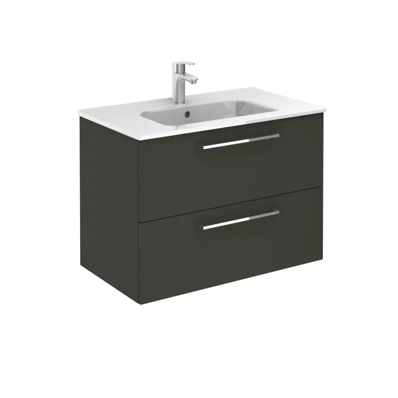 Consegna Rapida ROYO Easy mobile bagno da 80 cm con specchio e luce LED