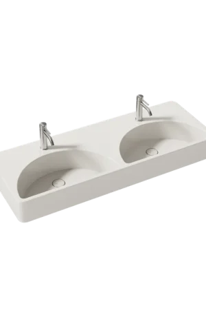 ALICE Lunaris lavabo 121x45 cm con doppia vasca Professionale