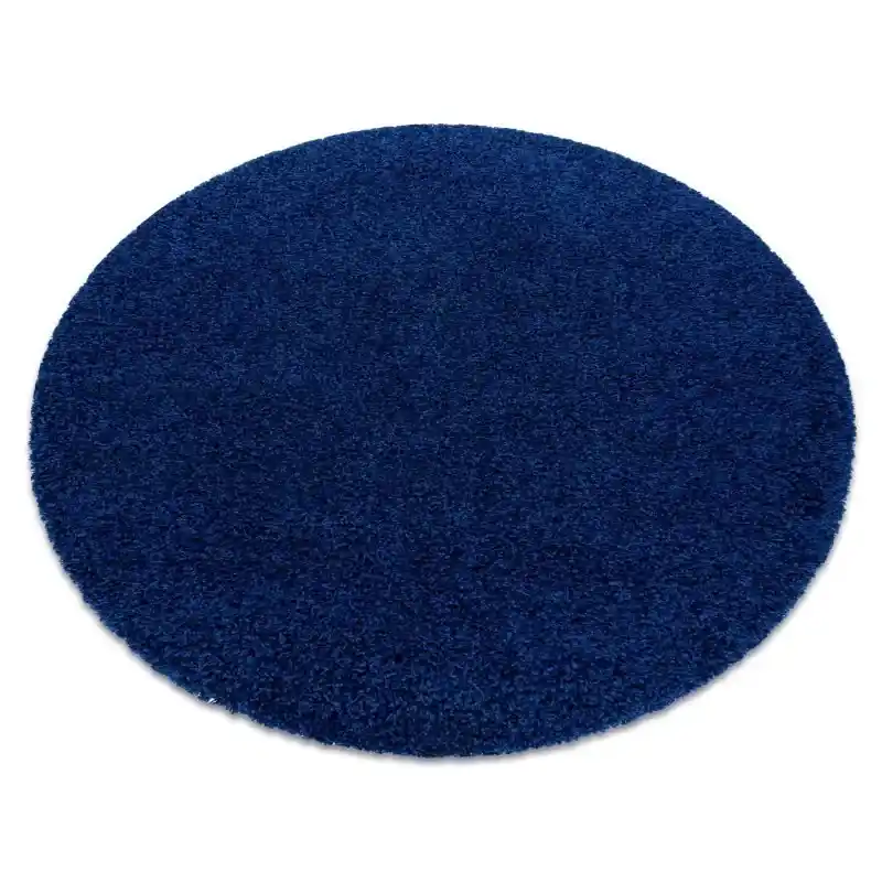 A Buon Prezzo Tappeto SOFFI cerchio shaggy 5cm blu scuro