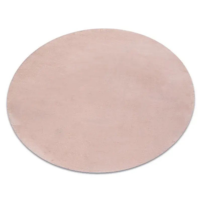 Sconto Tappeto POSH cerchio Shaggy rosa cipria peluche, antiscivolo, lavabile