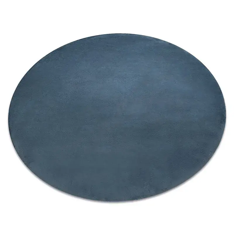 Ultimissimo Modello Tappeto POSH cerchio Shaggy blu peluche, antiscivolo, lavabile