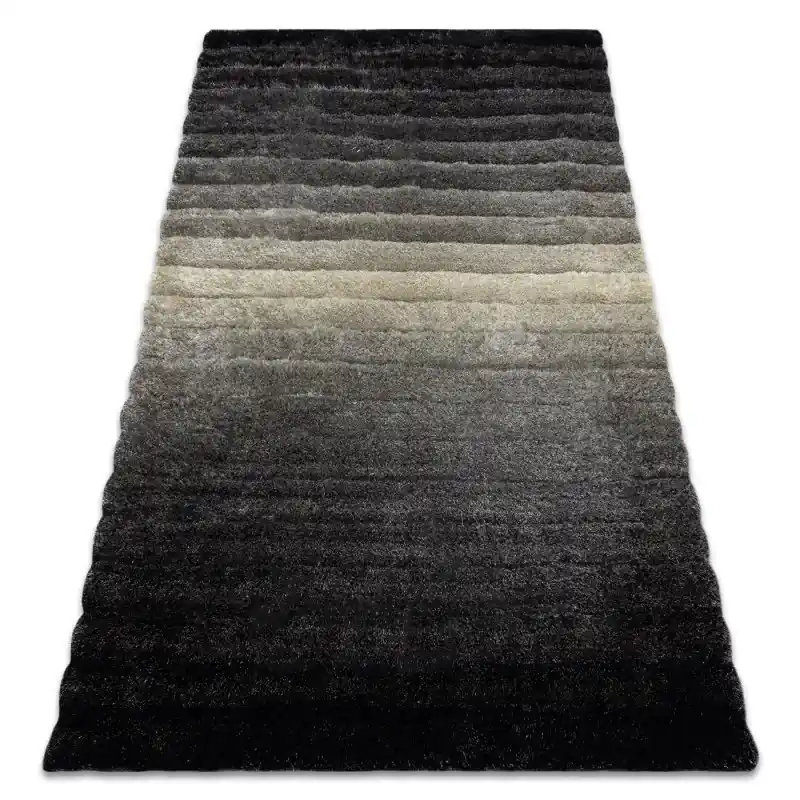 Affare Tappeto moderno FLIM 007-B6 shaggy, strisce - Structural grigio