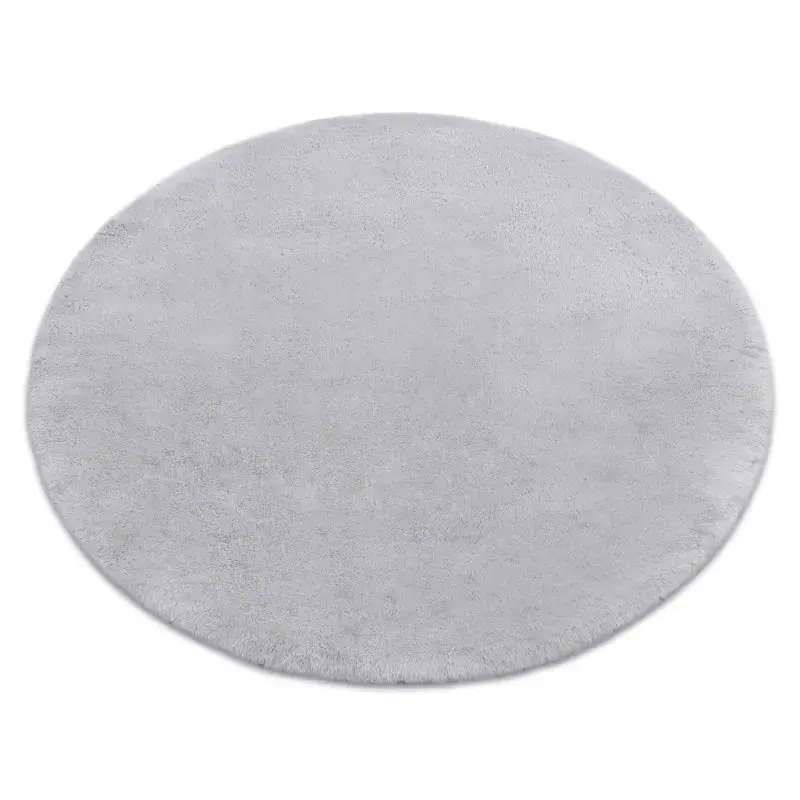 Ordina Subito Tappeto TEDDY Shaggy cerchio grigio molto spesso, peluche, antiscivolo, lavabile