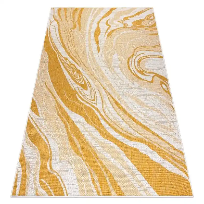 Economico Tappeto SISAL SION Marmo tessuto piatto ecru / giallo / beige