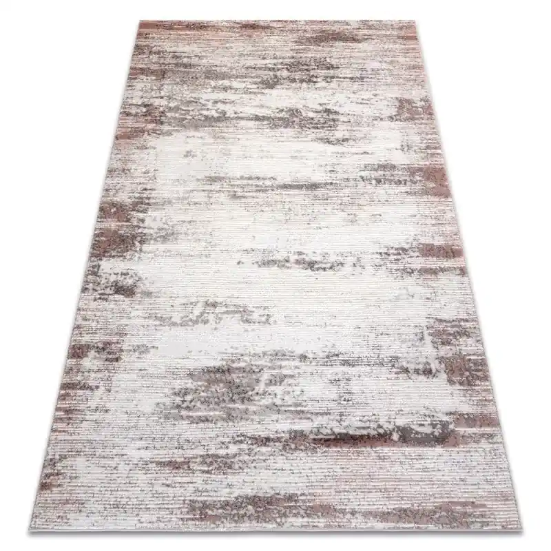 Novità Tappeto CORE W9775 Frame, ombreggiato - strutturale, due livelli di pile, beige / rosa