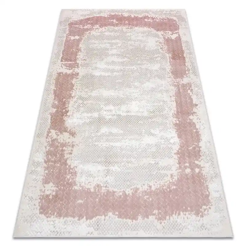 Prezzo Conveniente Tappeto CORE A004 Frame, ombreggiato - strutturale, due livelli di pile, beige / rosa