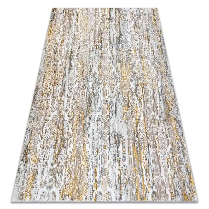 Tappeto GLOSS moderno 63 Ornamento elegante, glamour oro / beige Nuovo Arrivo