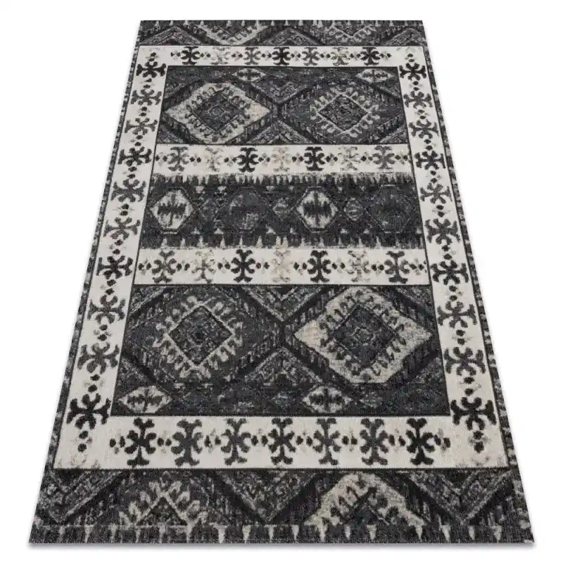 Non Perdere Tappeto moderno MUNDO E0651 etnico da esterno beige / nero