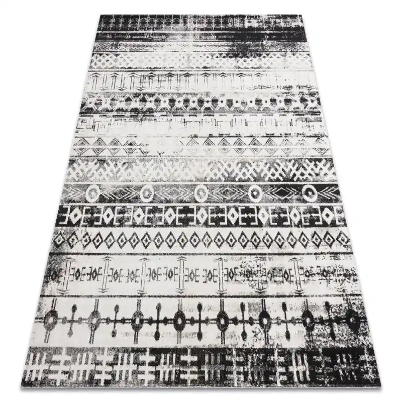 Prezzo Basso Tappeto moderno MUNDO E0592 etnico da esterno beige / nero
