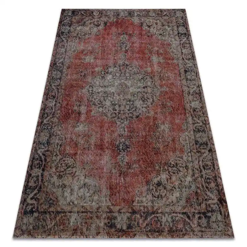 Tappeto moderno MUNDO ornamento, vintage da esterno rosso / beige Occasione