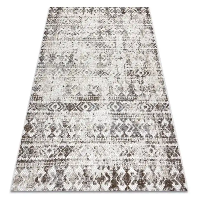 Tappeto Structural SOLE azteco, quadri - tessuto piatto beige Promozione Esclusiva