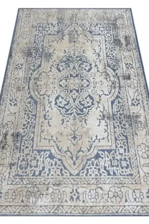 Vendita Finale Tappeto Structural SOLE Ornamento, telaio - tessuto piatto blu / beige