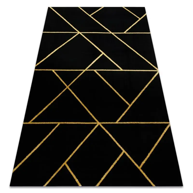 Saldi Tappeto EMERALD esclusivo glamour, elegante géométrique nero / oro