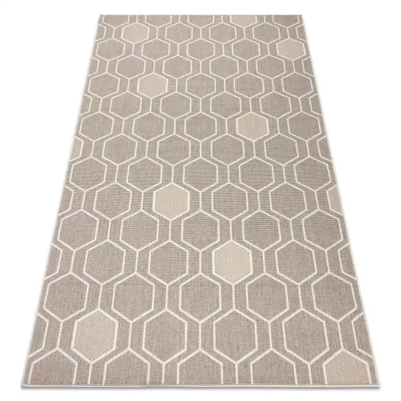 Tappeto SPRING 20404558 Hexagon, di corda, ad anello - beige Vendita Finale