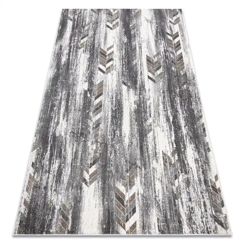 Tappeto NOBLE moderno 9732 47 Spina di pesce, vintage - Structural due livelli di pile grigio / beige Offerta Lampo